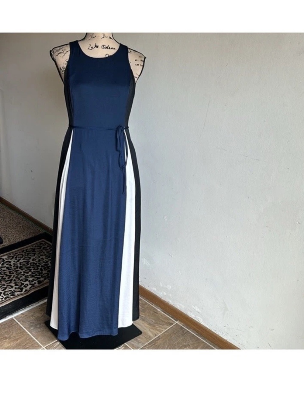 Banana Republic Sleevelss Color Block Maxi Length Dress Size 4P NWT - Picture 4 of 9